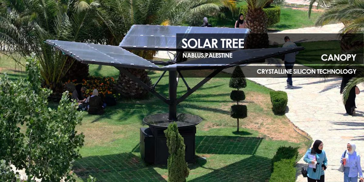 Solar Tree canopy featuring Crystalline Silicon Photovoltaic Technology Glass by Onyx Solar