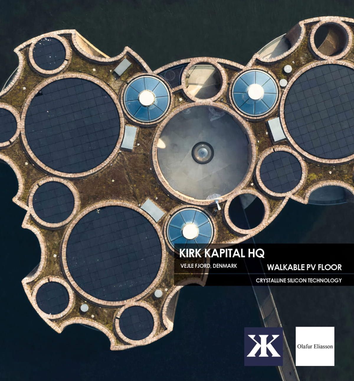 Kirk Kapital HQ Walkable PV Floor incorporating Crystalline Silicon Photovoltaic Technology Glass by Onyx Solar 