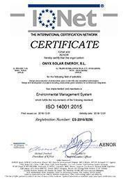 Certificate enviromental management system