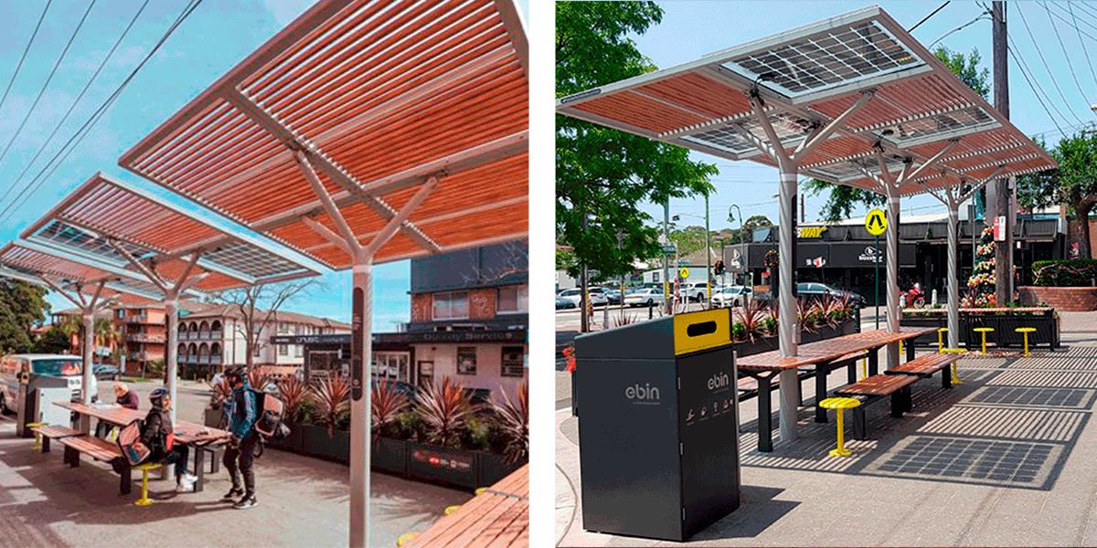 Photovoltaic street furniture Sidney Onyx Solar 2