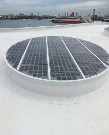miami heat stadium photovoltaic skylight onyx solar