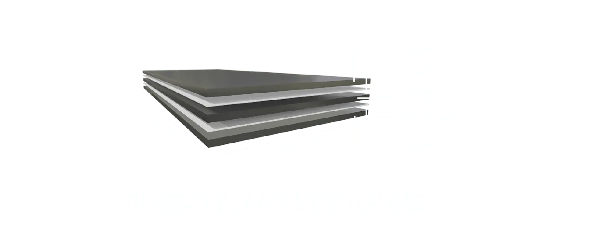 triple grazing laminated glass