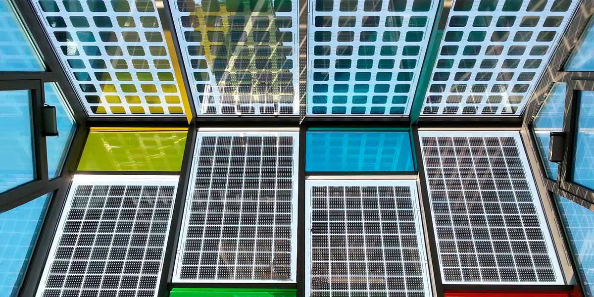 Interior Details of Reconal Headquarters incorporating Crystalline Silicon Photovoltaic Technology Glass by Onyx Solar