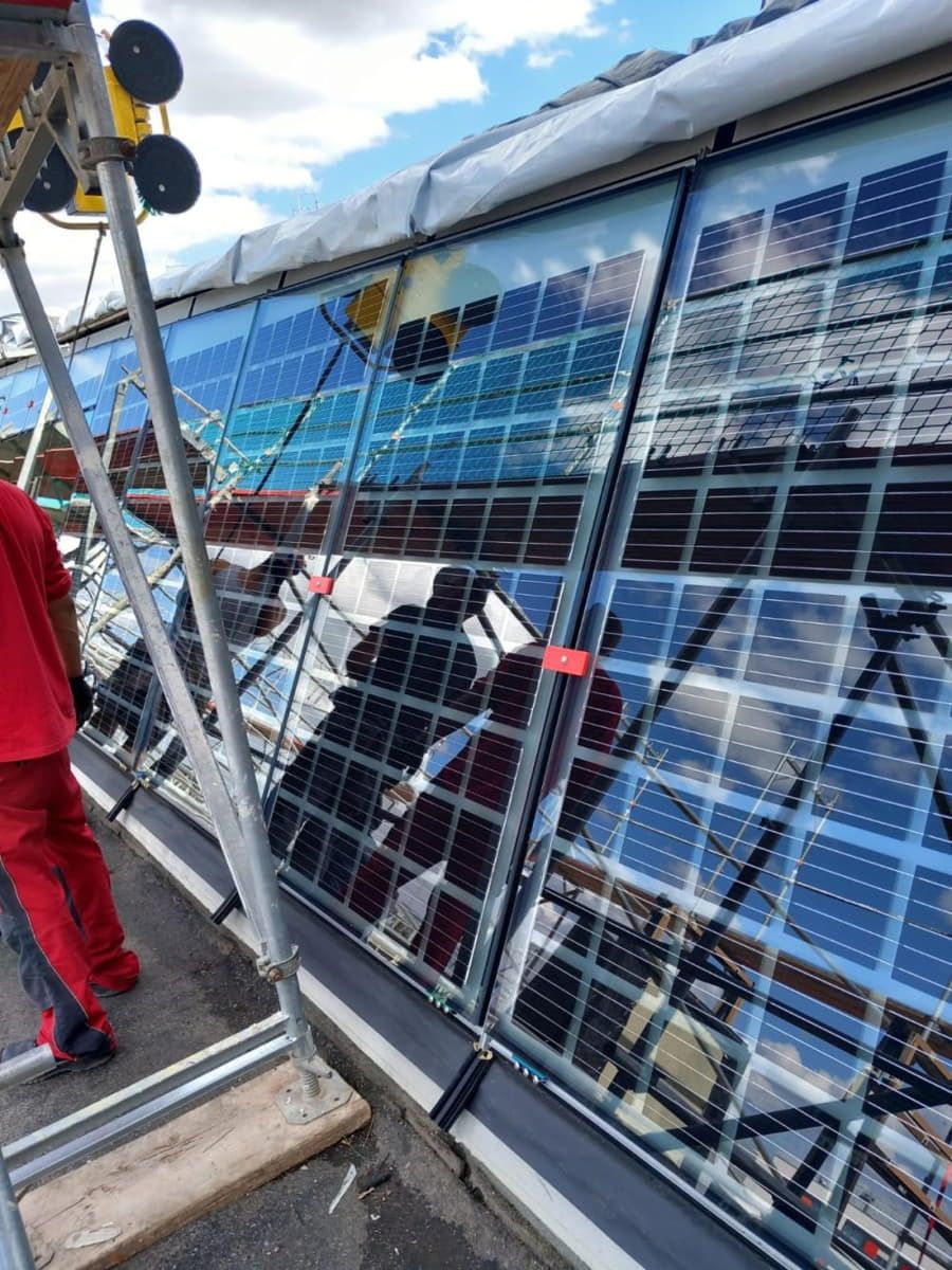 Crystalline Silicon Photovoltaic Glass by Onyx Solar installed in the Skylight and Façades of the Otto von Guericke University Library