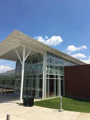 Outside View of Millersville University Amorphous Curtain Wall by Onyx Solar