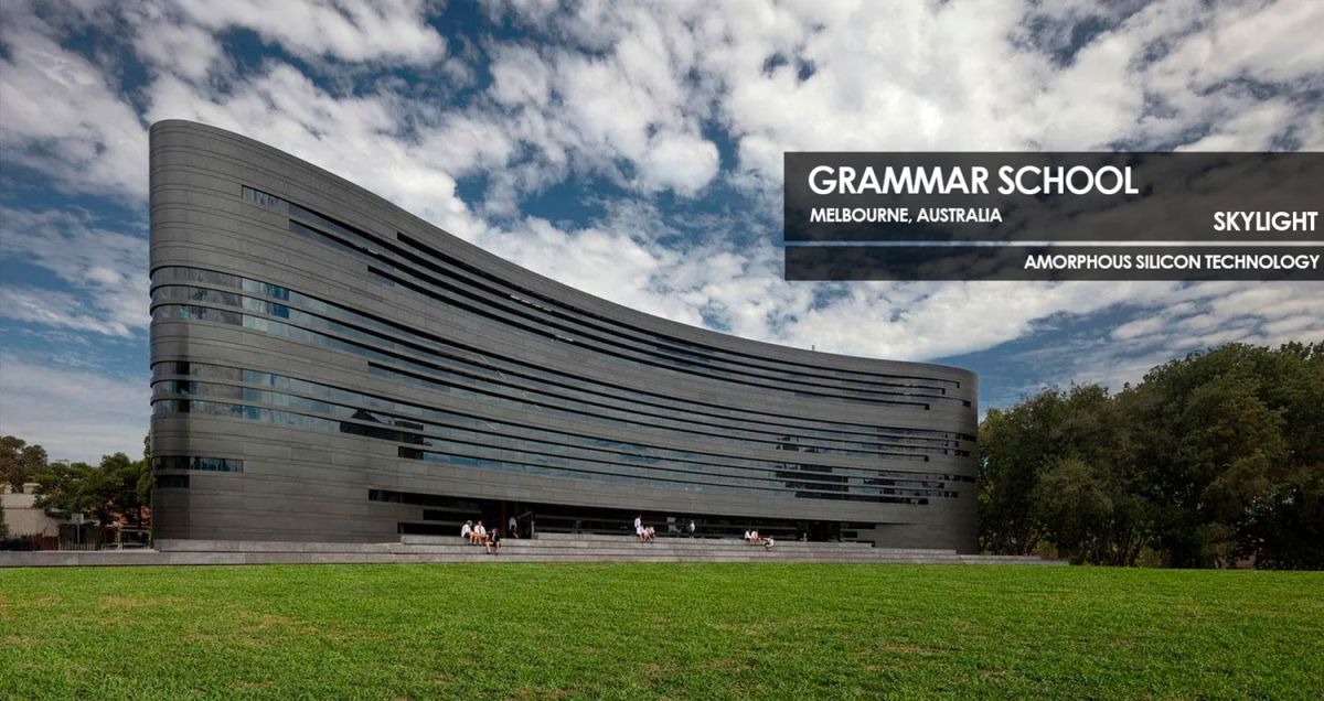 Grammar School Photovoltaic Amorphous Skylight by Onyx Solar