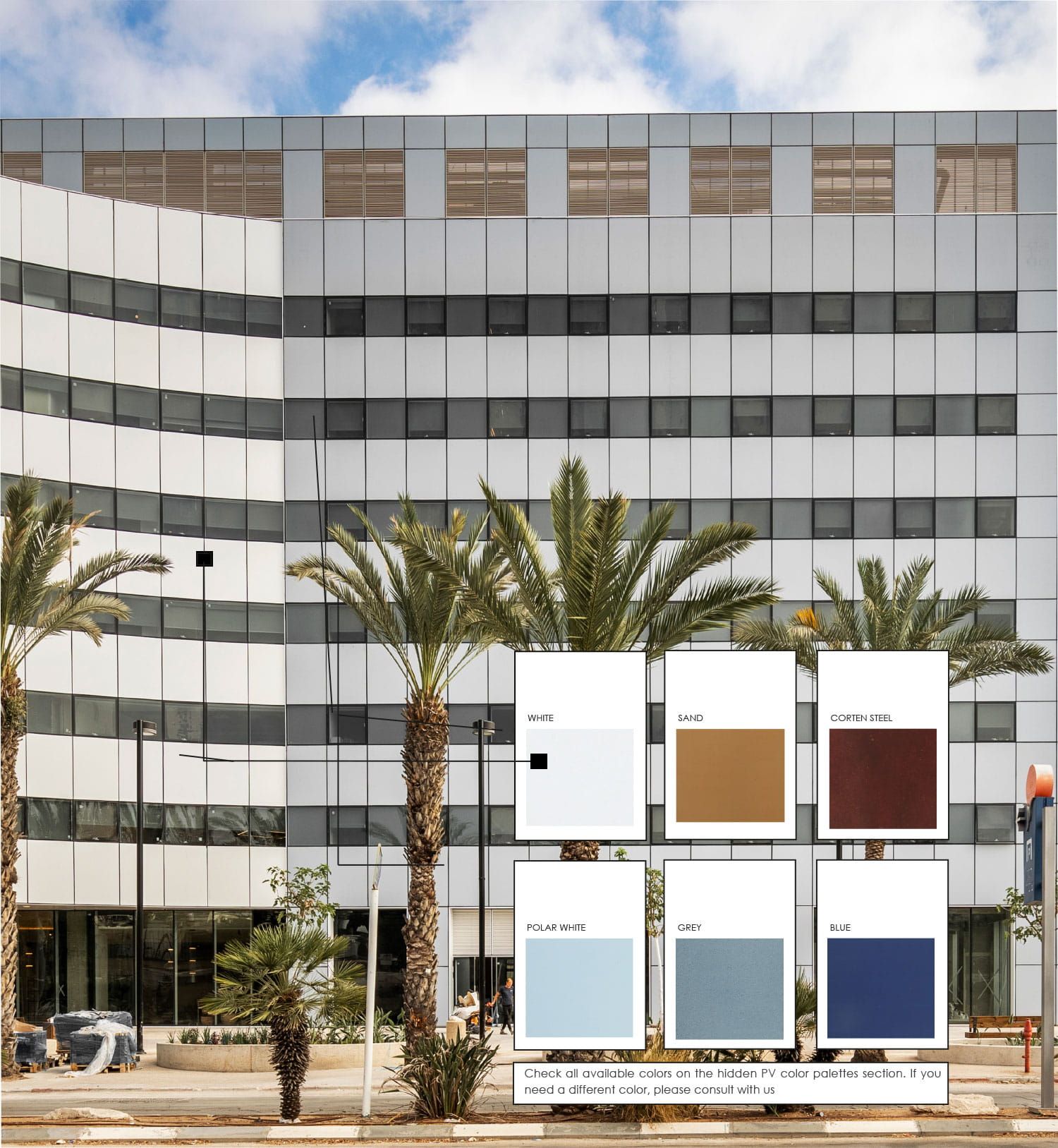 Color Palette of Photovoltaic Glass by Onyx Solar