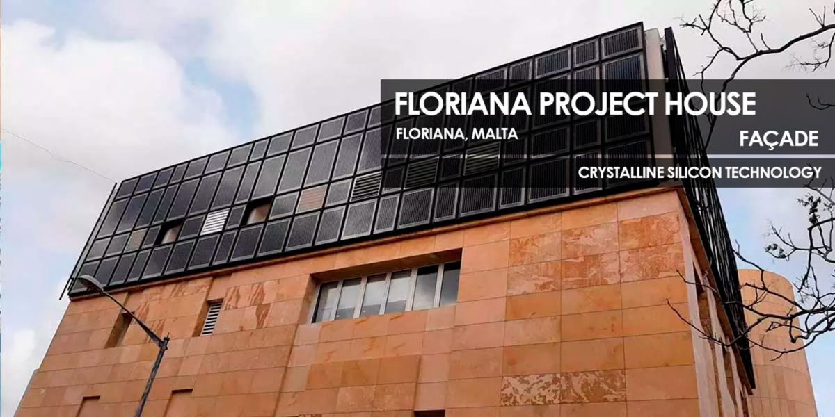 Floriana Project House façade incorporating Crystalline Silicon Technology 