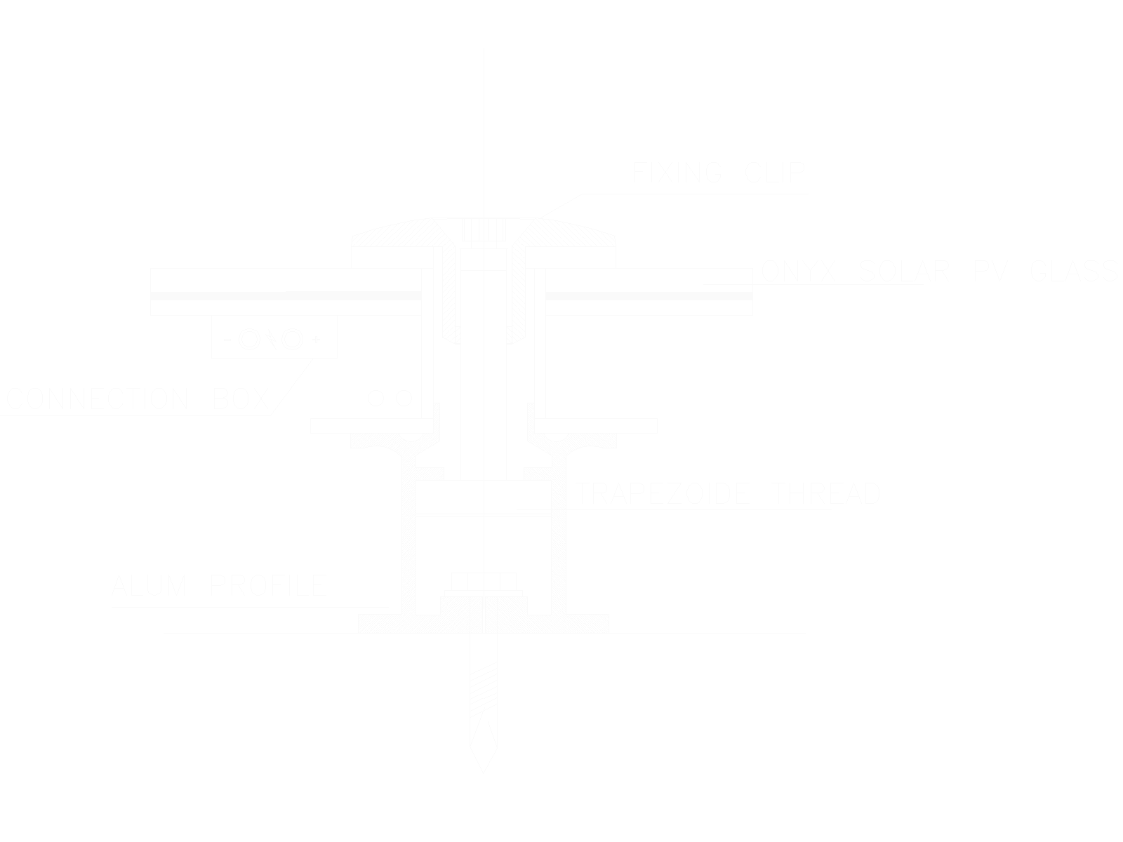 Technical constructive details of canopy Onyx Solar