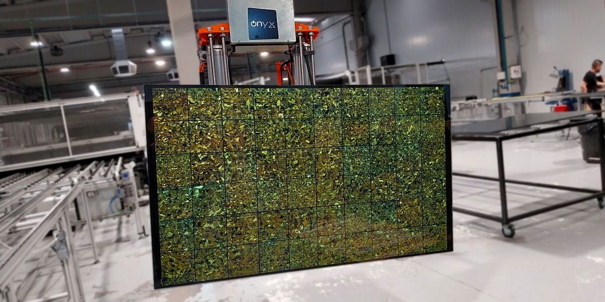 Crystalline Silicon Photovoltaic Glass with Sparkling Gold Cells by Onyx Solar