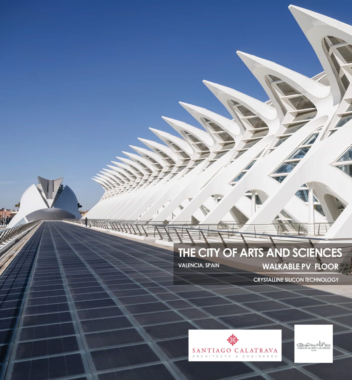 The City Of Arts And Sciences walkable PV floor incorporating Crystalline Silicon Photovoltaic Technology Glass by Onyx Solar