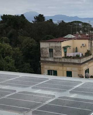 View of Private Residence Photovoltaic Crystalline Canopy by Onyx Solar