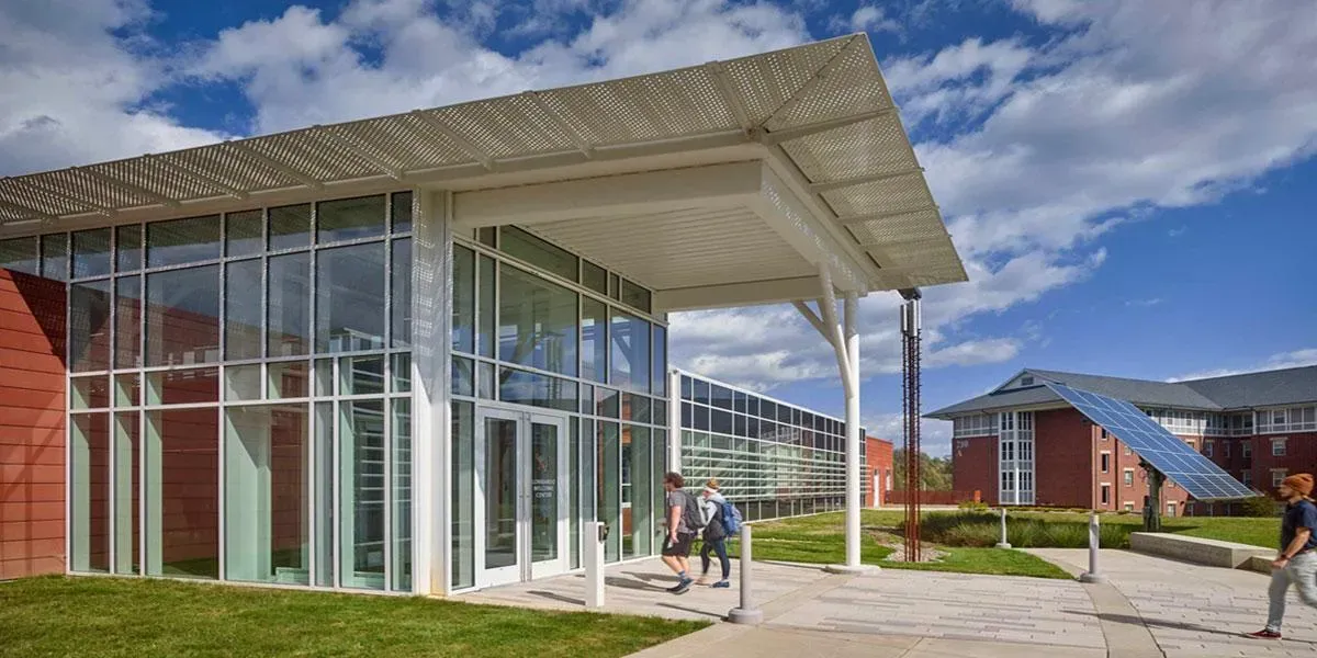 Overview of Millersville University Amorphous Curtain Wall by Onyx Solar