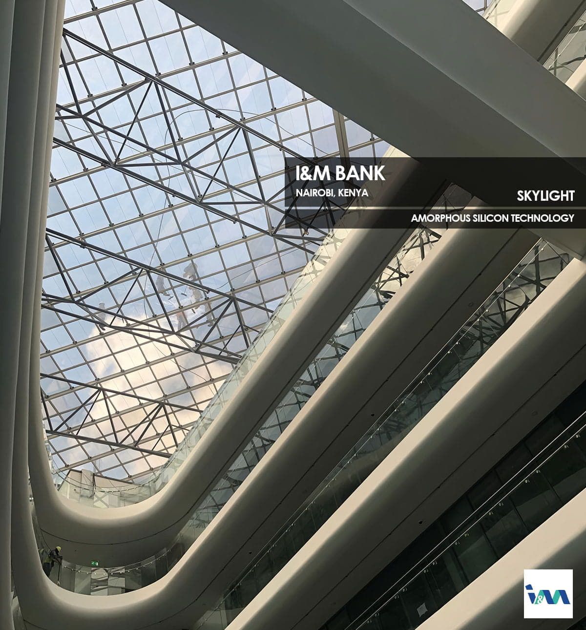 I&M Bank Skylight incorporating Amorphous Silicon Photovoltaic Technology Glass by Onyx Solar