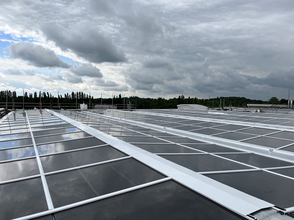 Wythall Phoenix House Skylight featuring Amorphous Silicon Photovoltaic Technology glass by Onyx Solar