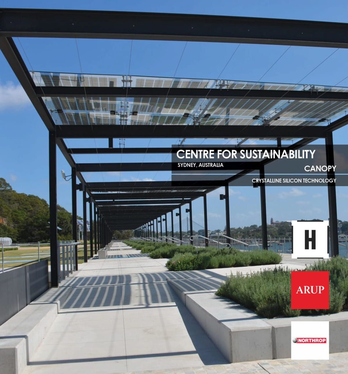 Centre for Sustainability Canopy incorporating Crystalline Silicon Photovoltaic Technology Glass by Onyx Solar