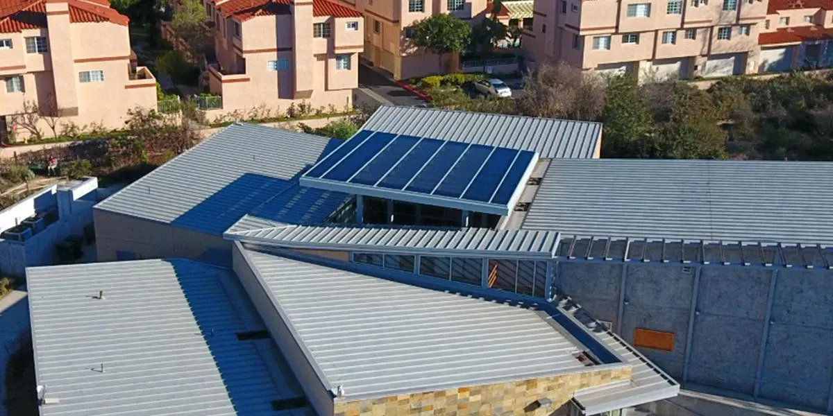 Overview of Madrona Marsh Center Photovoltaic Amorphous Canopy