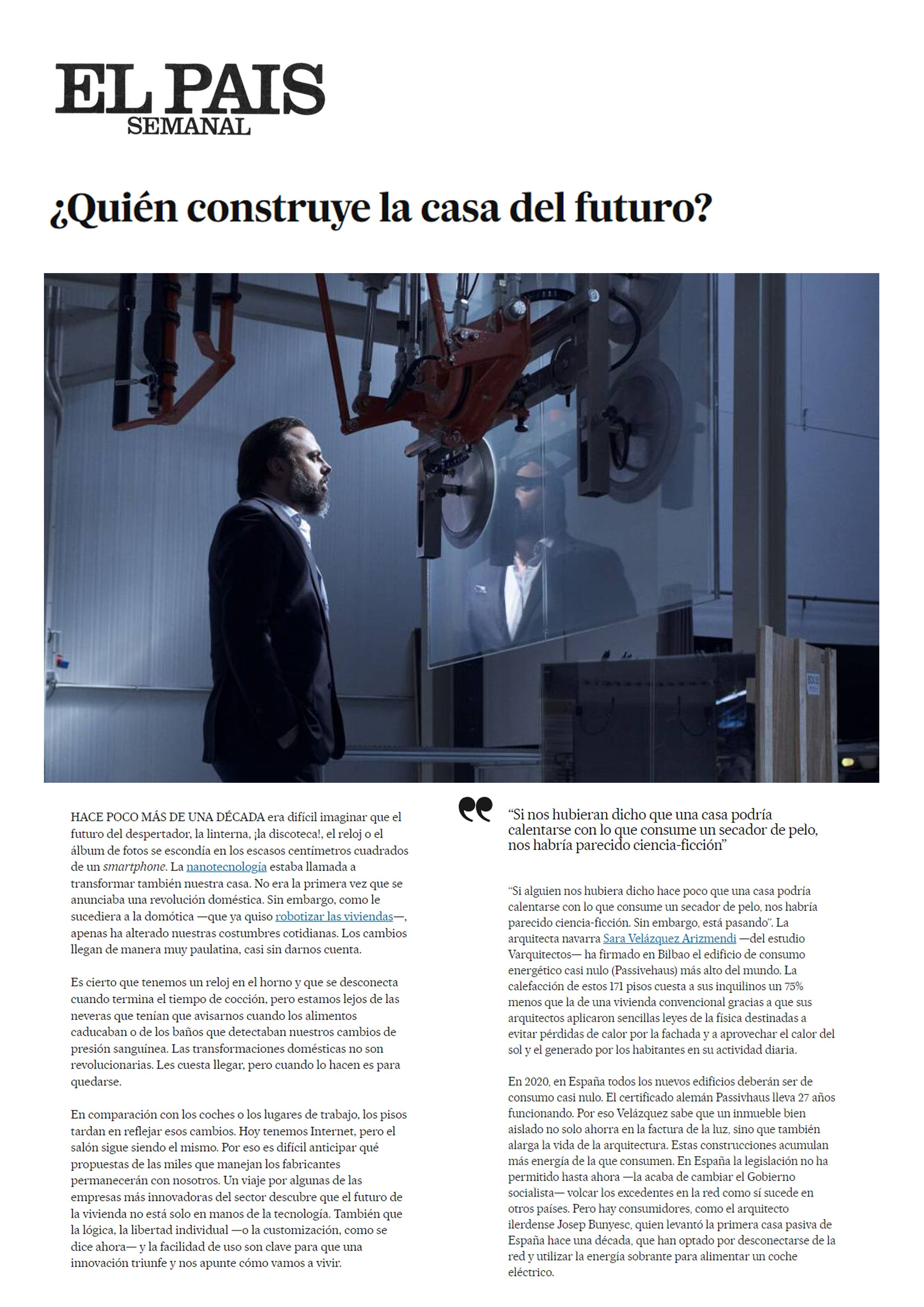 El País Article about discussing the company Onyx Solar