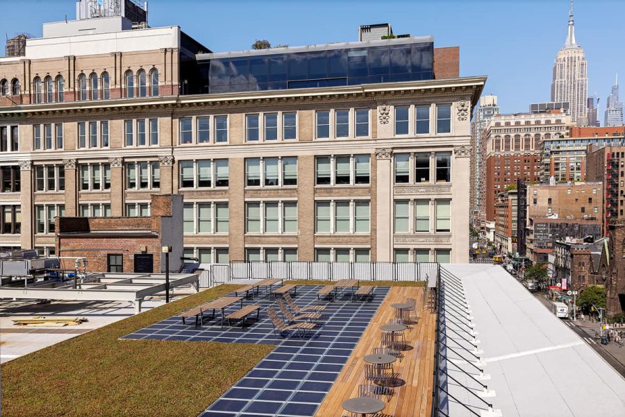 Overview of 6th Avenue Walkable Floor incorporating Crystalline Silicon Photovoltaic Technology Glass by Onyx Solar