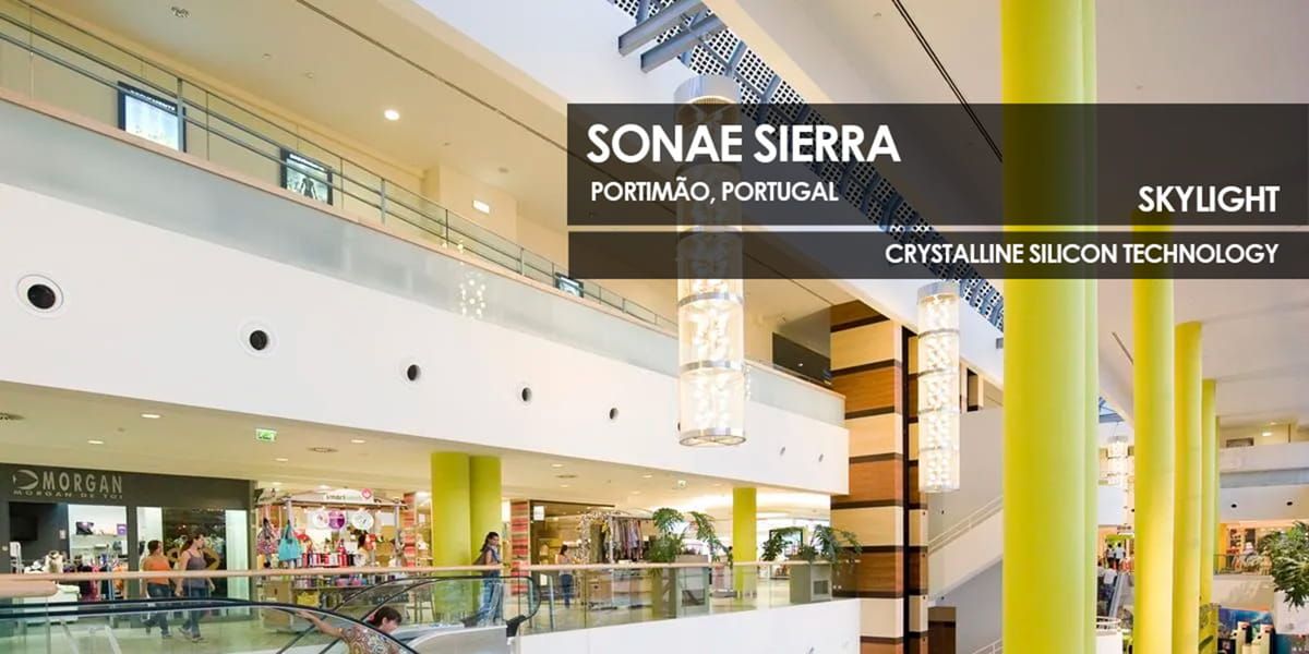 Sonae Sierra Skylight incorporating Crystalline Silicon Photovoltaic Technology Glass by Onyx Solar