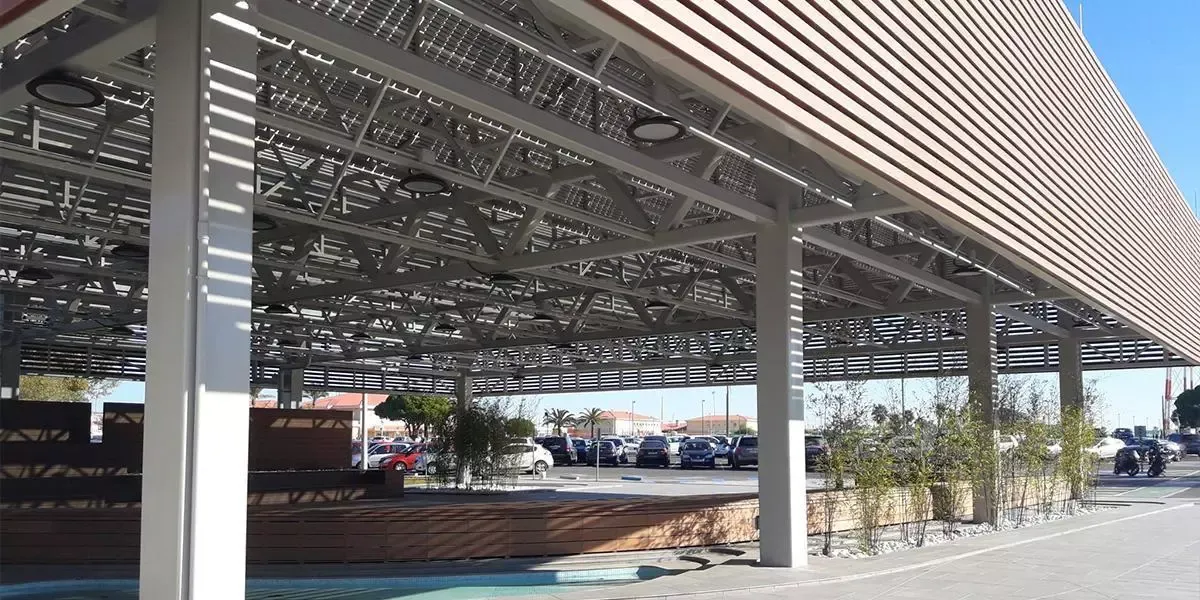 View of Rota Naval Base Photovoltaic Crystalline Skylight by Onyx Solar