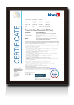 IEC61215: 2021 & IEC 61730:2016 certificate