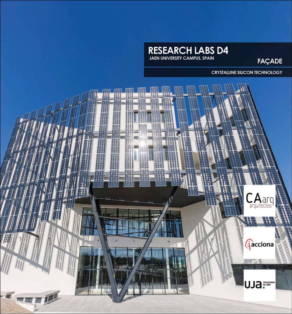 Research Labs D4 façade  incorporating Crystalline Silicon Photovoltaic Technology Glass by Onyx Solar 