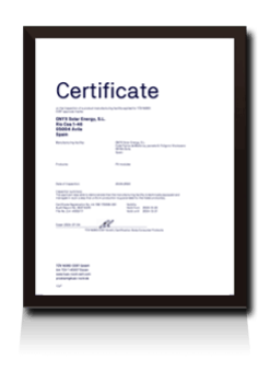 IEC Factory certificate