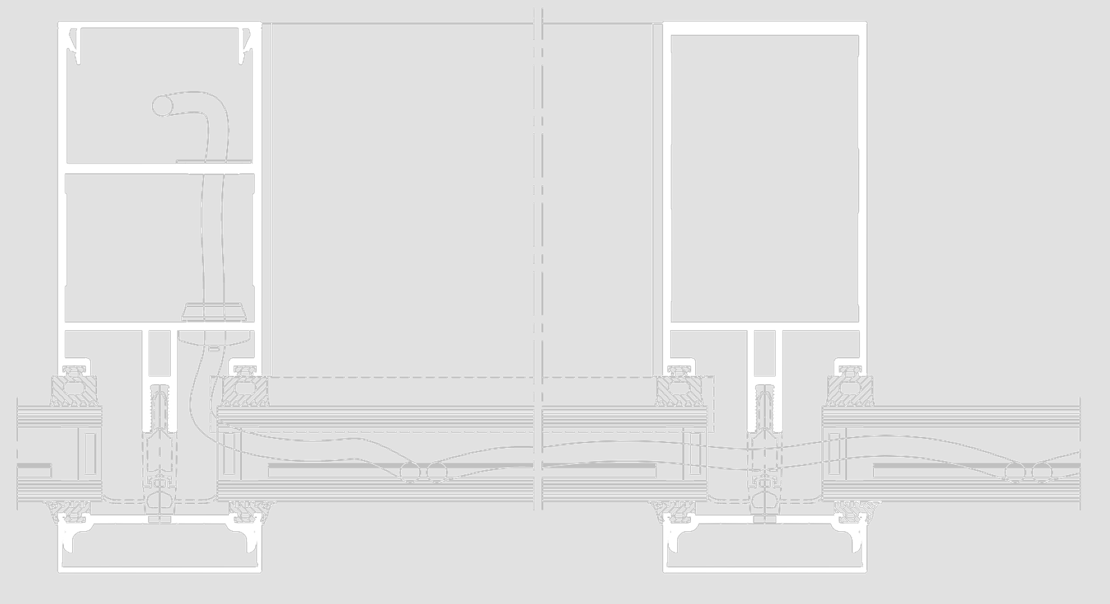 Technical constructive details of Reynaers CW 60 Solar junction details cabling