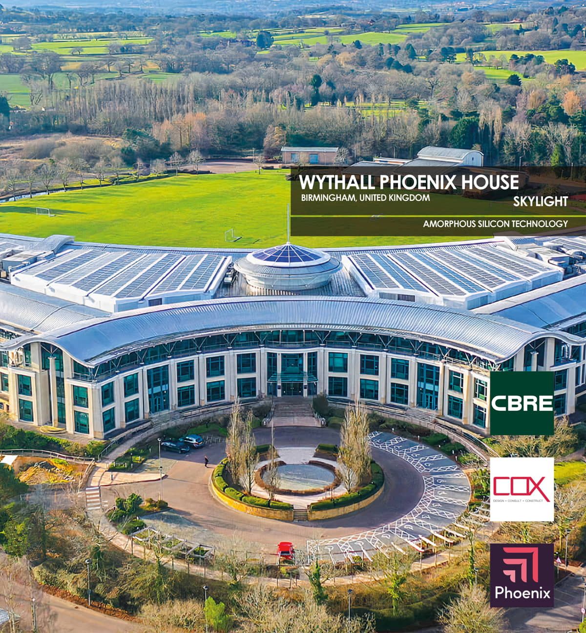 Wythall Phoenix House Skylight featuring Amorphous Silicon Photovoltaic Technology glass by Onyx Solar