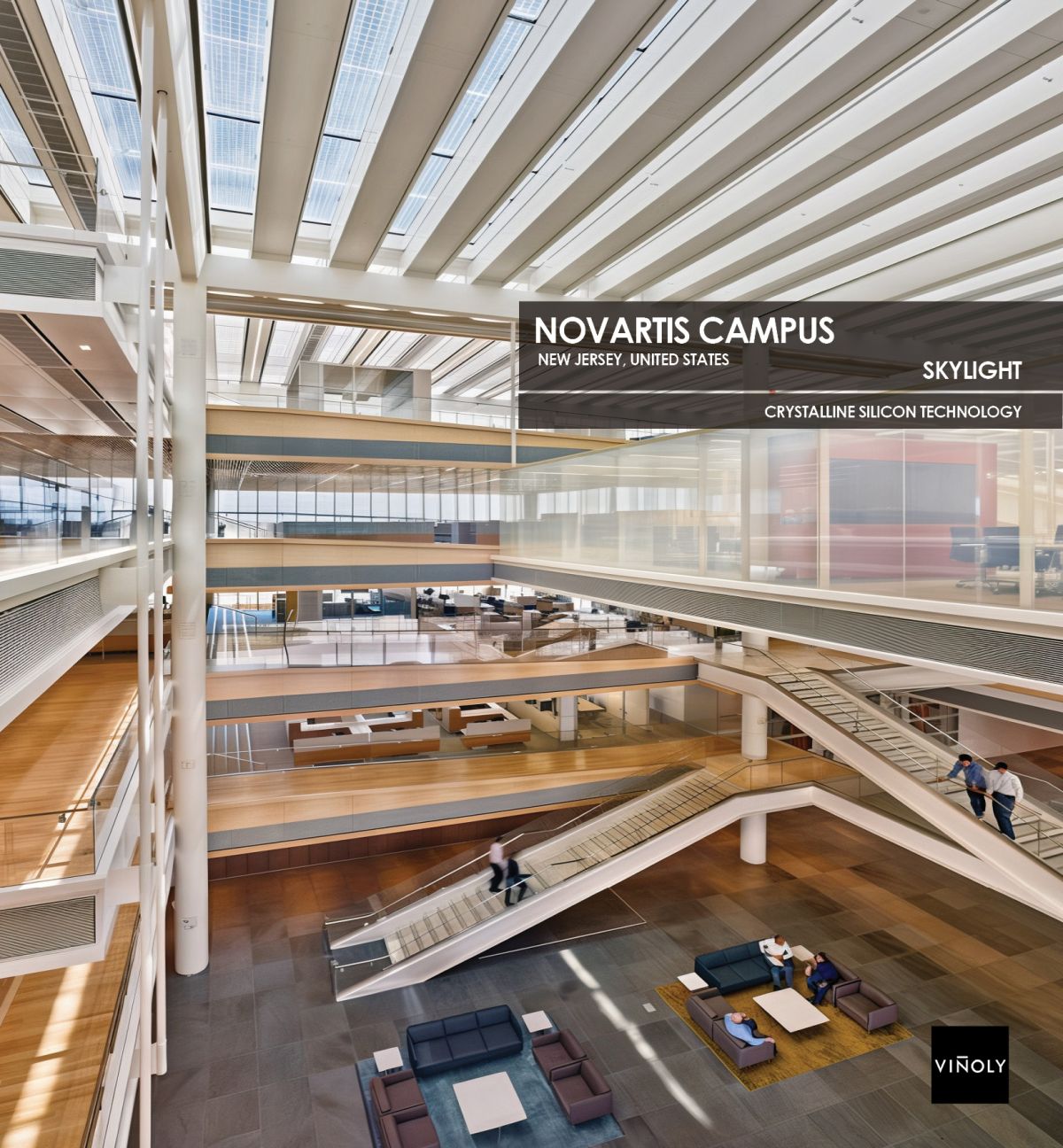 Novartis Campus Skylight incorporating Crystalline Silicon Photovoltaic Technology Glass by Onyx Solar